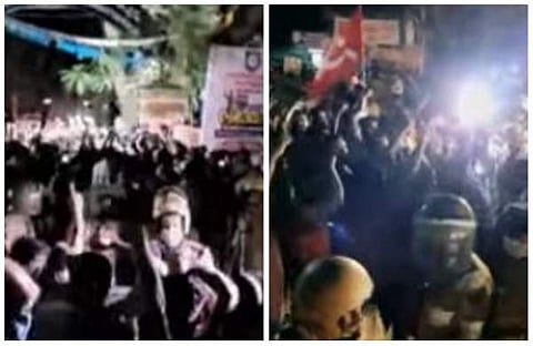 കോടതിക്ക് മുന്നില്‍ തടിച്ചുകൂടി സിപിഎം,കോണ്‍ഗ്രസ് പ്രവര്‍ത്തകര്‍/വീഡിയോ സ്‌ക്രീന്‍ഷോട്ട്