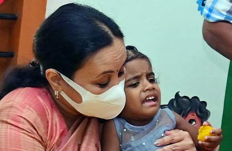 പിഎസ്‌സി ആസ്ഥാനത്ത് ശിശുപരിപാലന കേന്ദ്രം ഉദ്ഘാടനം ചെയ്ത മന്ത്രി വീണാ ജോര്‍ജ് കുട്ടികള്‍ക്കൊപ്പം/വിന്‍സെന്റ് പുളിക്കല്‍
