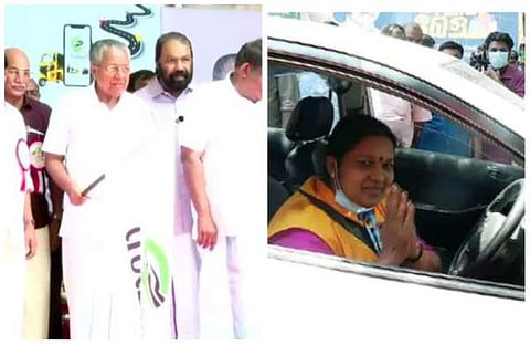 കേരള സവാരി മുഖ്യമന്ത്രി പിണറായി വിജയന്‍ ഫ്‌ലാഗ് ഓഫ് ചെയ്യുന്നു/ഫെയ്‌സസ്ബുക്ക്