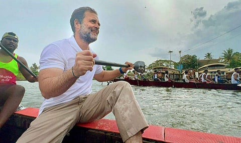 രാഹുല്‍ ഗാന്ധി ആലപ്പുഴയില്‍ ഭാരത് ജോഡോ യാത്രയ്ക്കിടെ/ പിടിഐ