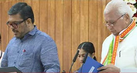 എം ബി രാജേഷ് മന്ത്രിയായി സത്യപ്രതിജ്ഞ ചെയ്യുന്ന ദൃശ്യം, സ്‌ക്രീന്‍ഷോട്ട്