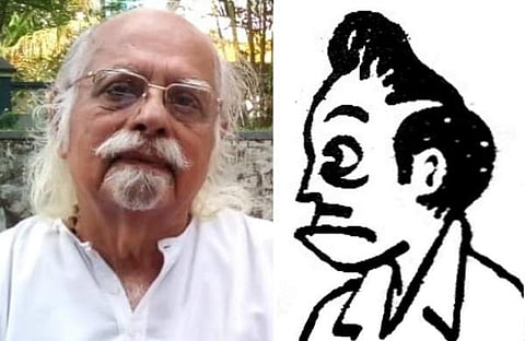 ആർട്ടിസ്റ്റ് ശബരിനാഥ്, ചെറിയ മനുഷ്യരും വലിയ ലോകവും എന്ന കാർട്ടൂണിലെ രാമു എന്ന കഥാപാത്രം/ ചിത്രം; ഫെയ്സ്ബുക്ക്