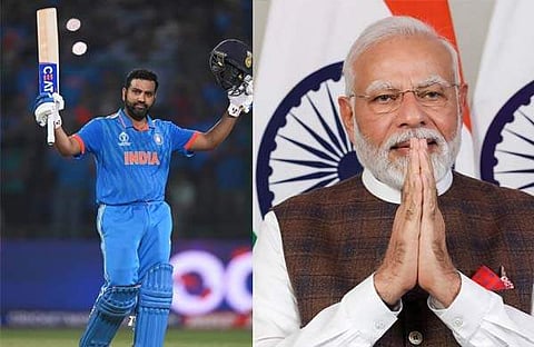 രോഹിത് ശര്‍മ- നരേന്ദ്രമോദി