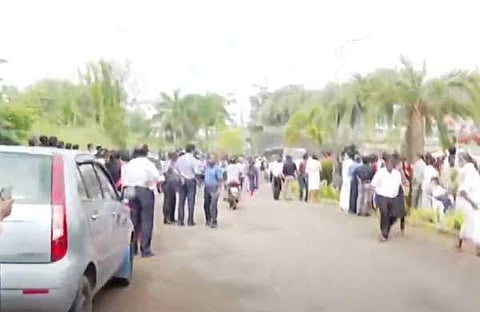 സ്ഫോടനം നടന്ന സ്ഥലം/ ടിവി ദൃശ്യം