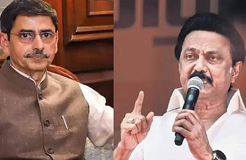 ഗവര്‍ണര്‍ ആര്‍ എന്‍ രവി, മുഖ്യമന്ത്രി എം കെ സ്റ്റാലിന്‍, /ഫോട്ടോ: എക്‌സ്, ന്യൂ ഇന്ത്യന്‍ എക്‌സ്പ്രസ്