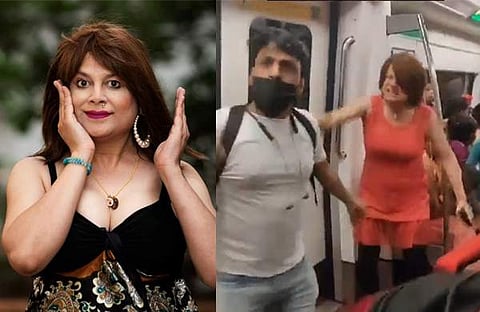 ബോബി ഡാർലിങ്/ഫോട്ടോ: ഇൻസ്റ്റ​ഗ്രാം, നടി യുവാവിനെ മർദിക്കുന്നതിന്റെ വിഡിയോ സ്ക്രീൻഷോട്ട്