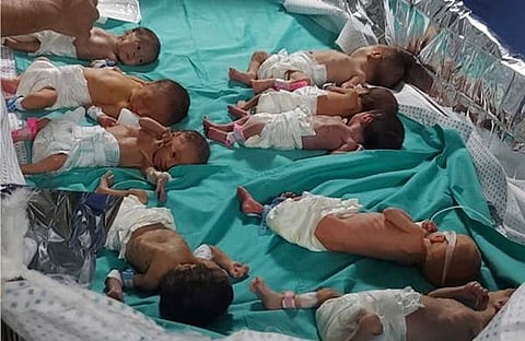 പലസ്തീനിലെ ആശുപത്രിയില്‍ പ്രായം തികയാതെ ജനിച്ച കുഞ്ഞുങ്ങള്‍/ പിടിഐ