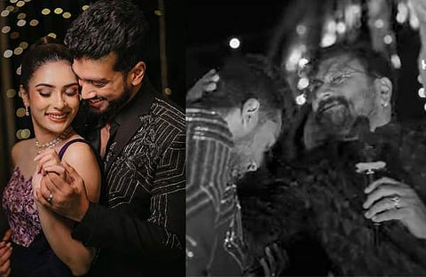 കാളിദാസും തരിണിയും/ ഇൻസ്റ്റ​ഗ്രാം, കാളിദാസിനെ ജയറാം ആശ്വസിപ്പിക്കുന്നു/ വിഡിയോ സ്ക്രീൻഷോട്ട്