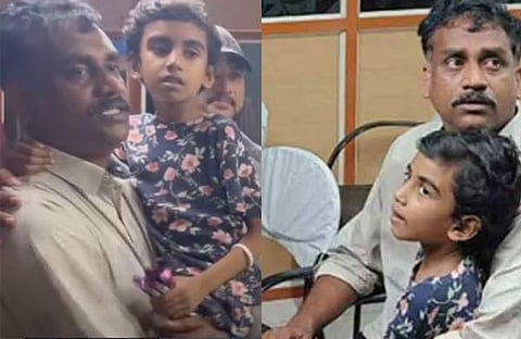 അബിഗേല്‍ സാറ അച്ഛന്‍ റെജിക്കൊപ്പം/ ഫോട്ടോ: ടെലിവിഷന്‍ സ്‌ക്രീന്‍ഷോട്ട്‌