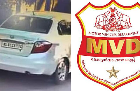 കുട്ടിയെ തട്ടിക്കൊണ്ടുപോകാൻ ഉപയോ​ഗിച്ച കാറിന്റെ ദൃശ്യം, എംവിഡി/ ഫെയ്സ്ബുക്ക്
