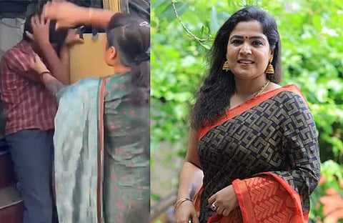 രഞ്ജന വിദ്യാർത്ഥിയെ മർദിക്കുന്നു/ വിഡിയോ സ്ക്രീൻഷോട്ട്, രഞ്ജന നാച്ചിയാർ/ ഇൻസ്റ്റ​ഗ്രാം