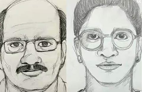 പ്രതികളെന്ന് സംശയിക്കുന്നവരില്‍ പൊലീസ് പുറത്ത് വിട്ട രണ്ട് പേരുടെ രേഖാചിത്രം