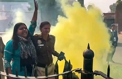 പാർലമെന്റിന് മുന്നിൽ പ്രതിഷേധിച്ച നീലം പൊലീസ് കസ്റ്റഡിയിൽ/ പിടിഐ