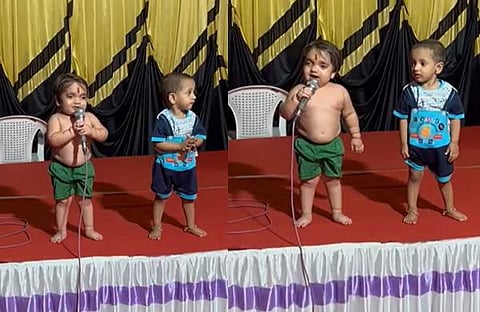 സോഷ്യൽമീഡിയ കയ്യടക്കി കുഞ്ഞു​ഗായകൻ/ വിഡിയോ സ്ക്രീൻഷോട്ട്