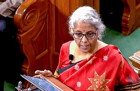 ധനമന്ത്രി നിര്‍മല സീതാരാമന്‍ ബജറ്റ് അവതരിപ്പിക്കുന്നു/ടിവി ദൃശ്യം