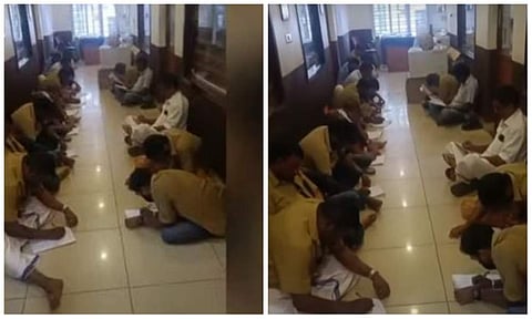 മദ്യപിച്ച് വാഹനം ഓടിച്ചവരെ കൊണ്ട് പൊലീസ് ഇമ്പോസിഷന്‍ എഴുതിക്കുന്നു