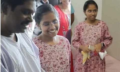 ദേവനന്ദ പിതാവ് പ്രതീഷിനൊപ്പം/ ചിത്രം സ്‌ക്രീൻഷോട്ട്