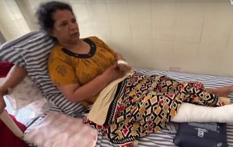 കാലുമാറി ശസ്ത്രക്രിയ ചെയ്ത കക്കോടി സ്വദേശിനി സജ്‌ന/ ടെലിവിഷന്‍ ചിത്രം