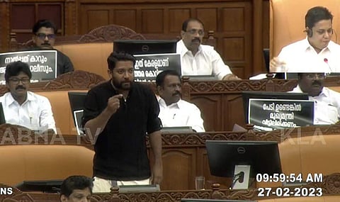 ഷാഫി പറമ്പില്‍ നിയമസഭയില്‍ സംസാരിക്കുന്നു/ സഭ ടിവി