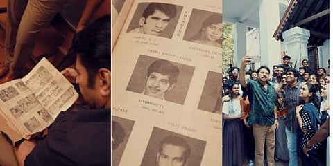മമ്മൂട്ടി മഹാരാജാസിൽ/ ചിത്രം ഇൻസ്റ്റാ​ഗ്രാം
