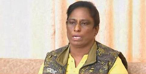പിടി ഉഷ ഡല്‍ഹിയില്‍ മാധ്യമങ്ങളെ കാണുന്നു/ ടെലിവിഷന്‍ ചിത്രം