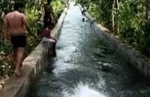 കൊല്ലത്തെ കനാലില്‍ നിന്നുള്ള ദൃശ്യം