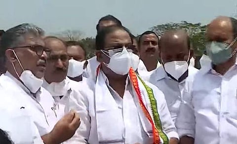 കെ സുധാകരന്‍ ബ്രഹ്മപുരം സന്ദര്‍ശിച്ചപ്പോള്‍, സ്‌ക്രീന്‍ഷോട്ട്‌
