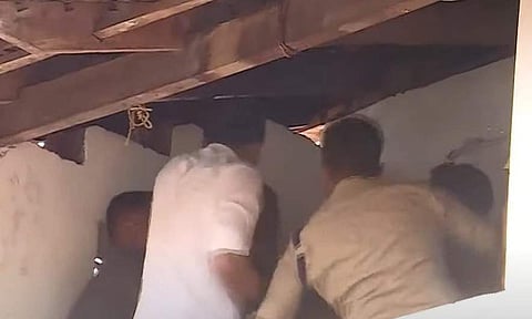 കാപ്പ കേസ് പ്രതിയെ ബലപ്രയോഗത്തിലൂടെ പൊലീസ് പിടികൂടുന്ന ദൃശ്യം, സ്‌ക്രീന്‍ഷോട്ട്