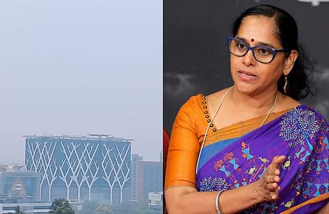 സജിത മഠത്തിൽ, ഫ്ലാറ്റിന് പുറത്തുള്ള പുക/ ചിത്രം ഫെയ്‌സ്‌ബുക്ക്