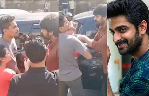 കാമുകിയെ മർദിച്ച യുവാവിനെ പിടിച്ചു നിൽത്തുന്ന നടൻ നൗ​ഗശൗര്യ/ വിഡിയോ സ്ക്രീൻഷോട്ട്, നാ​ഗശൗര്യ/ ഇൻ‌സ്റ്റ​ഗ്രാം
