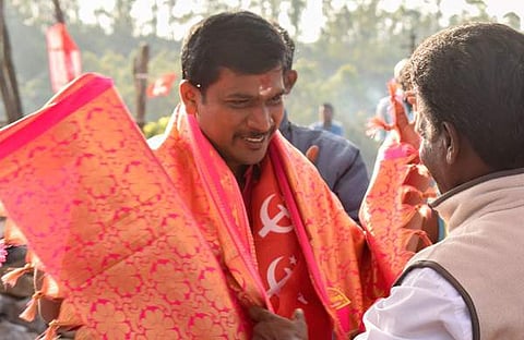 എ രാജ തെരഞ്ഞെടുപ്പ് പ്രചാരണത്തിനിടെ/ ഫയല്‍