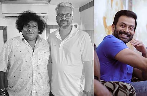 യോ​ഗി ബാബുവും വിപിൻ ദാസും, പൃഥ്വിരാജ്/ ചിത്രം; ഫെയ്സ്ബുക്ക്