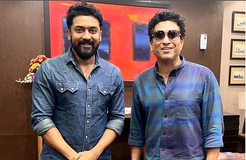 സച്ചിൻ ടെൻഡുൽക്കറിനൊപ്പം നടൻ സൂര്യ / ചിത്രം ഇൻസ്റ്റാ​ഗ്രാം