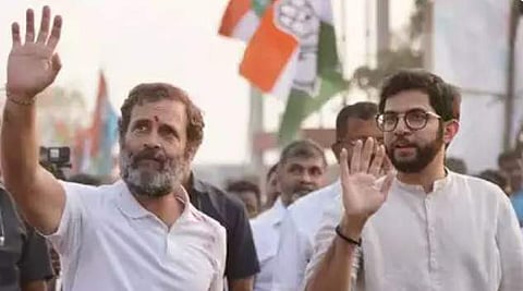 ഭാരത് ജോഡോ യാത്രയില്‍ രാഹുല്‍ ഗാന്ധിക്കൊപ്പം ആദിത്യ താക്കറെ/ഫയല്‍