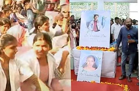 ഡോക്ടര്‍മാരുടെ പ്രതിഷേധം/ അന്ത്യാഞ്ജലി അര്‍പ്പിക്കാനായി എത്തിയവര്‍
