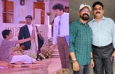സന്ദേശം സിനിമയിലെ രം​ഗം, രാഹുൽ ലക്ഷ്മണും എൻഎം ബാ​ദുഷയും/ ഫെയ്സ്ബുക്ക്
