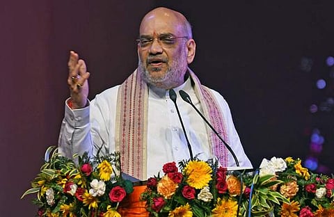 അമിത് ഷാ പ്രസം​ഗിക്കുന്നു/ എഎൻഐ