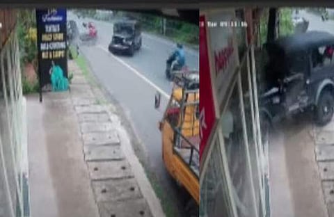 അപകടത്തിന്റെ സിസിടിവി ദൃശ്യങ്ങള്‍