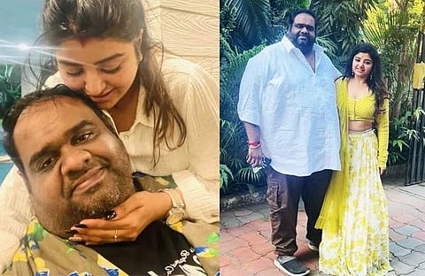 രവീന്ദര്‍ ചന്ദ്രശേഖരനും നടി മഹാലക്ഷ്മിയും/ചിത്രം: ഇൻസ്റ്റാ​ഗ്രാം
