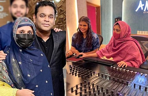 എആർ റഹ്മാൻ മകൾ ഖദീജയ്ക്കൊപ്പം, ഖദീജയും ഹലിദയും/ ഇൻസ്റ്റ​ഗ്രാം