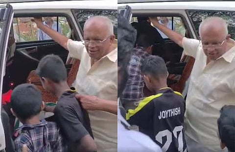 കെ കൃഷ്ണൻകുട്ടി കുട്ടികൾക്കൊപ്പം/ വിഡിയോ സ്ക്രീൻഷോട്ട്