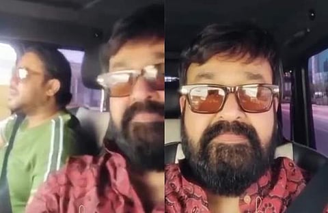 മോഹൻലാൽ, സമീർ ഹംസ/ ഇൻസ്റ്റ​ഗ്രാം വിഡിയോ സ്ക്രീൻഷോട്ട്