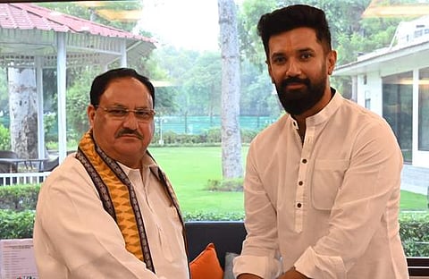 ചിരാഗ് പാസ്വാന്‍- ജെ പി നഡ്ഡ കൂടിക്കാഴ്ച, എഎന്‍ഐ