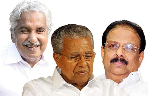 ഉമ്മന്‍ചാണ്ടി, പിണറായി വിജയന്‍, കെ സുധാകരന്‍