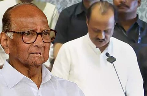 ശരദ് പവാര്‍, അജിത് പവാറിന്റെ സത്യപ്രതിജ്ഞ/ഫയല്‍