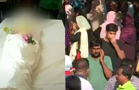 കുട്ടിയുടെ മൃതദേഹം സ്‌കൂളില്‍ എത്തിച്ചപ്പോള്‍/വീഡിയോ സ്‌ക്രീന്‍ഷോട്ട്