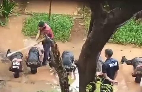 എന്‍സിസി പരിശീലനത്തിനിടെ മര്‍ദിക്കുന്നതിന്റെ വീഡിയോ ദൃശ്യം