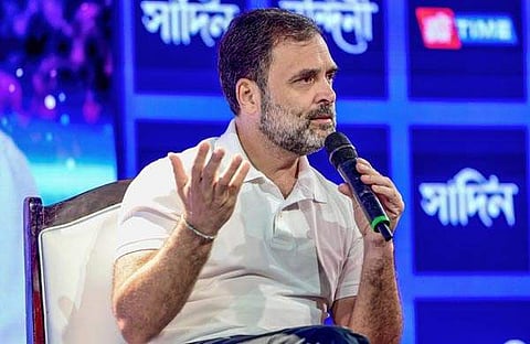 രാഹുൽ​ഗാന്ധി കോൺക്ലേവിൽ സംസാരിക്കുന്നു/ ഫെയ്സ്ബുക്ക് ചിത്രം