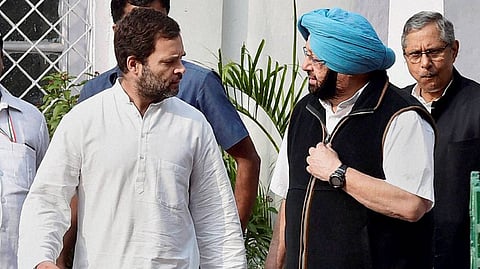 Rahul Gandhi and Amarinder Singh 