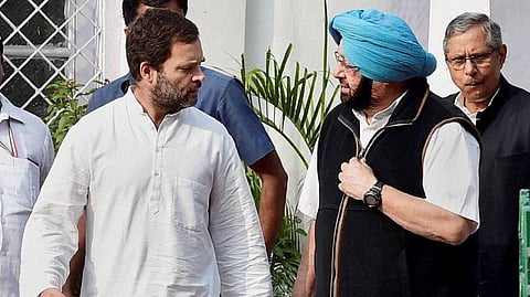Rahul Gandhi and Amarinder Singh 